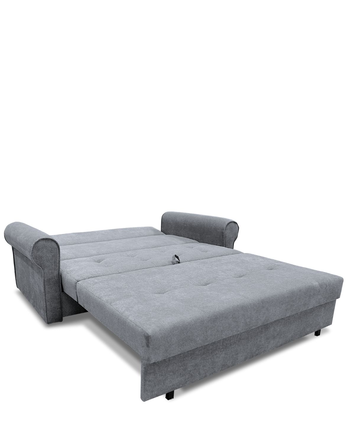 sofa trzyosobowa rozkładana w salonie szara bil iii