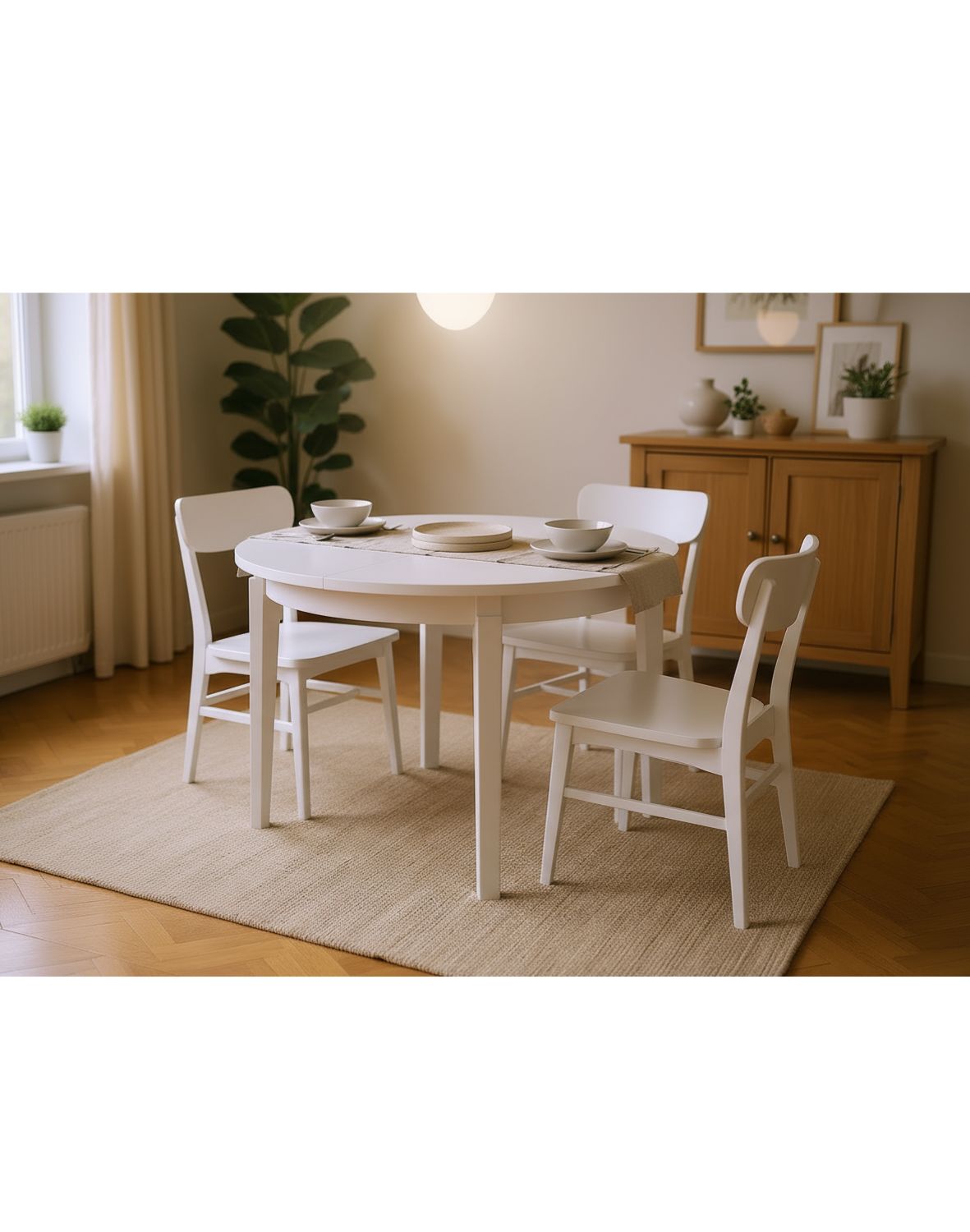 stół rozkładany sorbus, biały