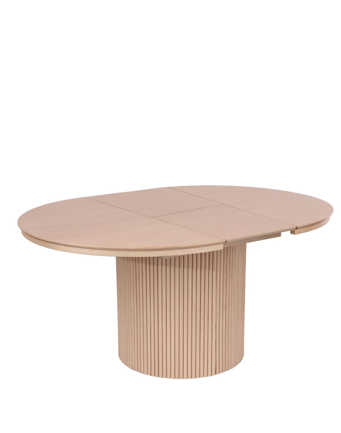 stół rozkładany, okrągły sorrento z lamelami, 120cm- 160 cm, naturalny dąb