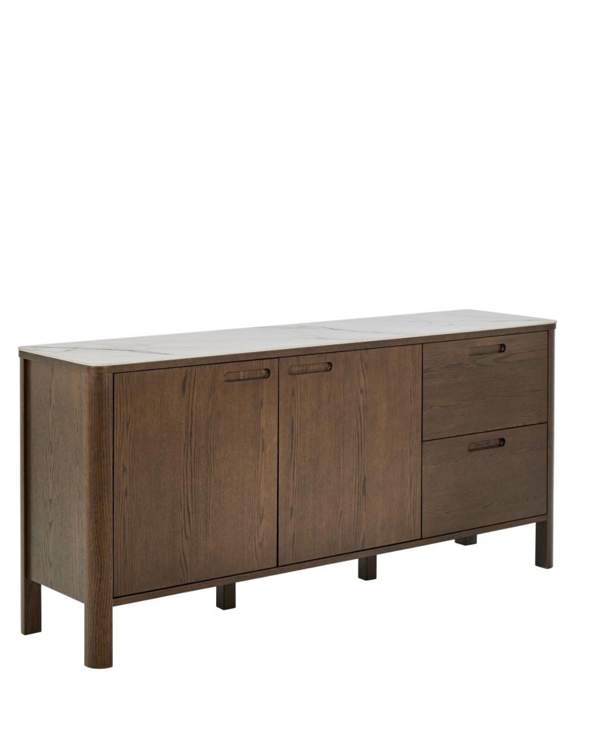 kredens southampton 160 cm, dąb dymiony i blat ceramiczny (24618)