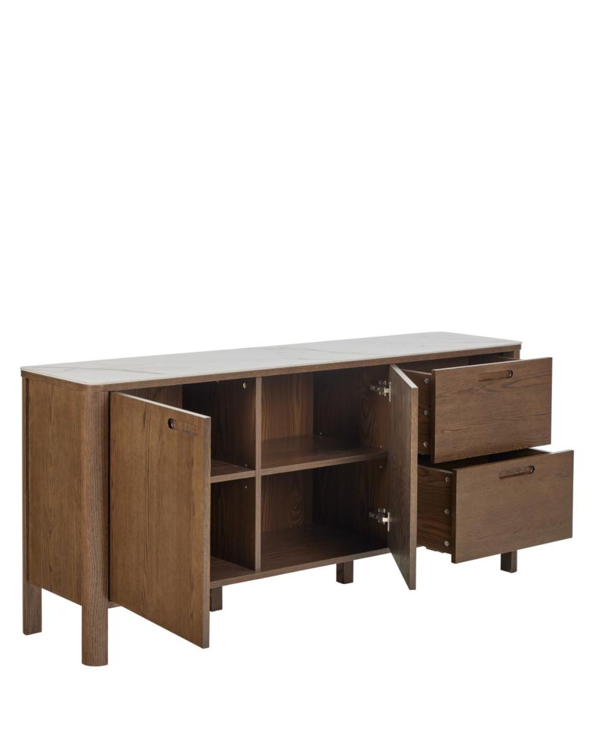 kredens southampton 160 cm, dąb dymiony i blat ceramiczny (24618)