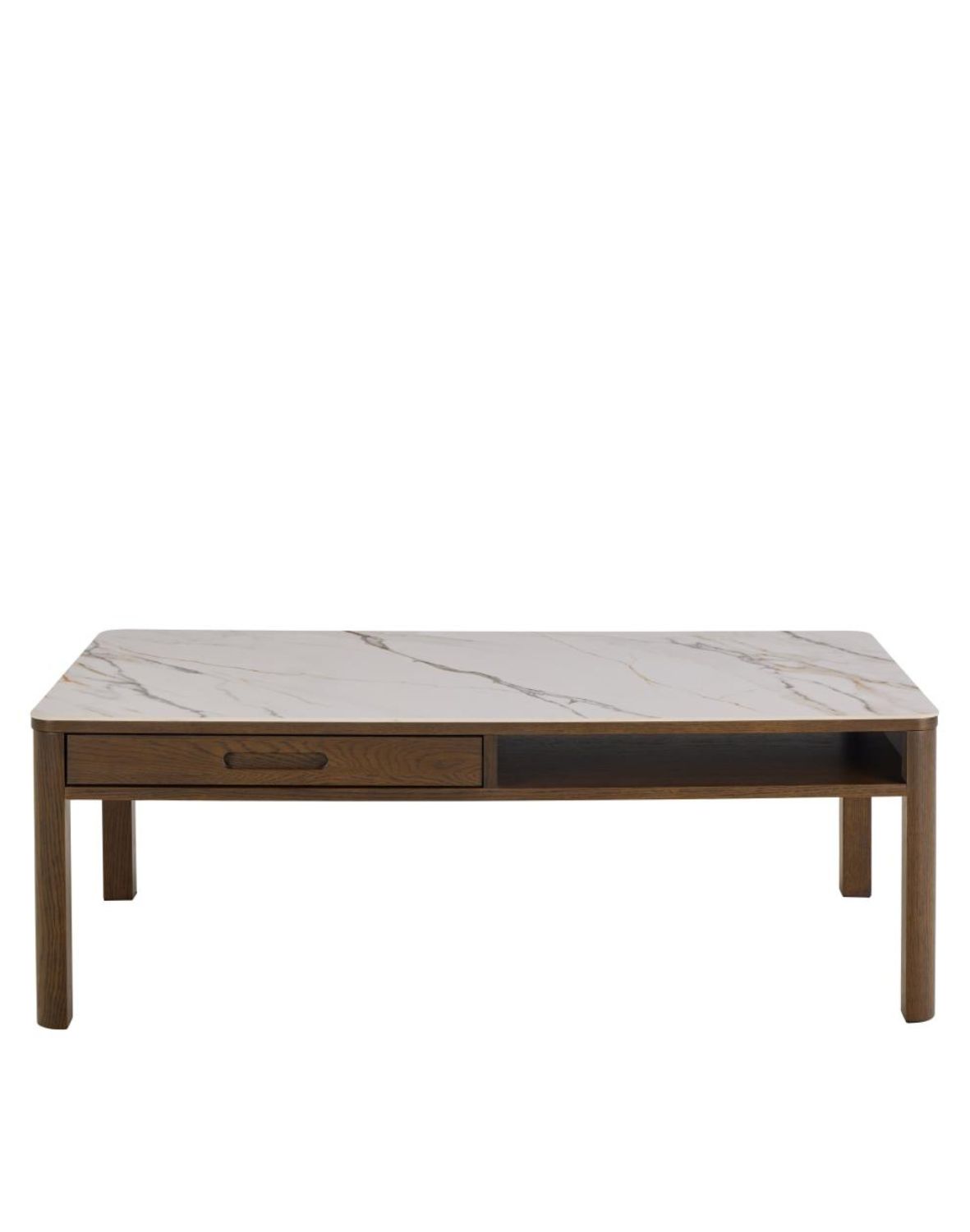 stolik kawowy southampton 130 cm, dąb dymiony i blat ceramiczny (10790)