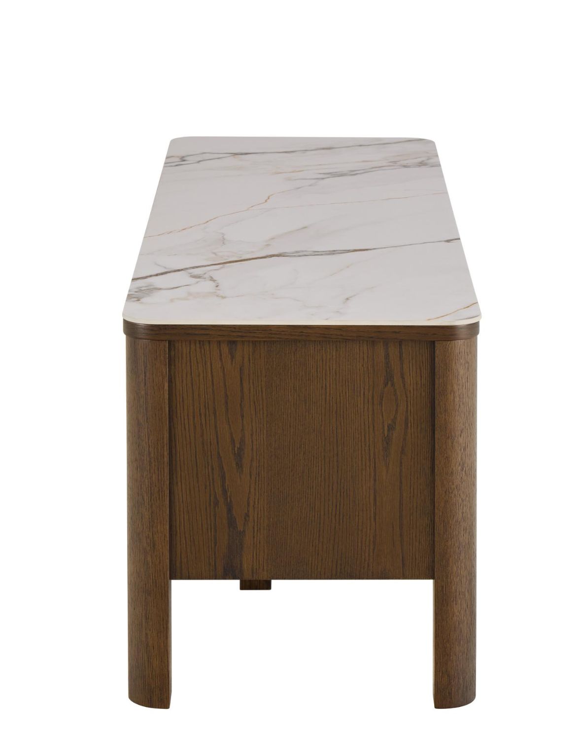 szafka rtv southampton 120 cm, dąb wędzony i blat ceramiczny (10786)