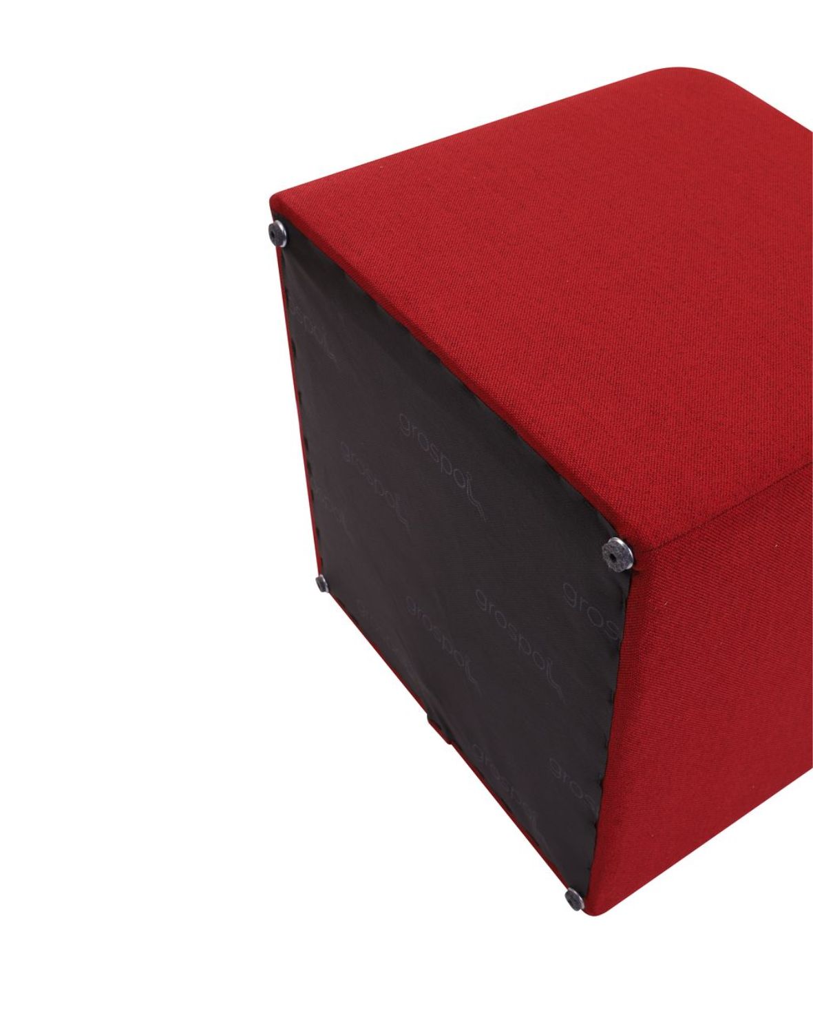 Pufa do biura tapicerowana z rączką Square Plus
