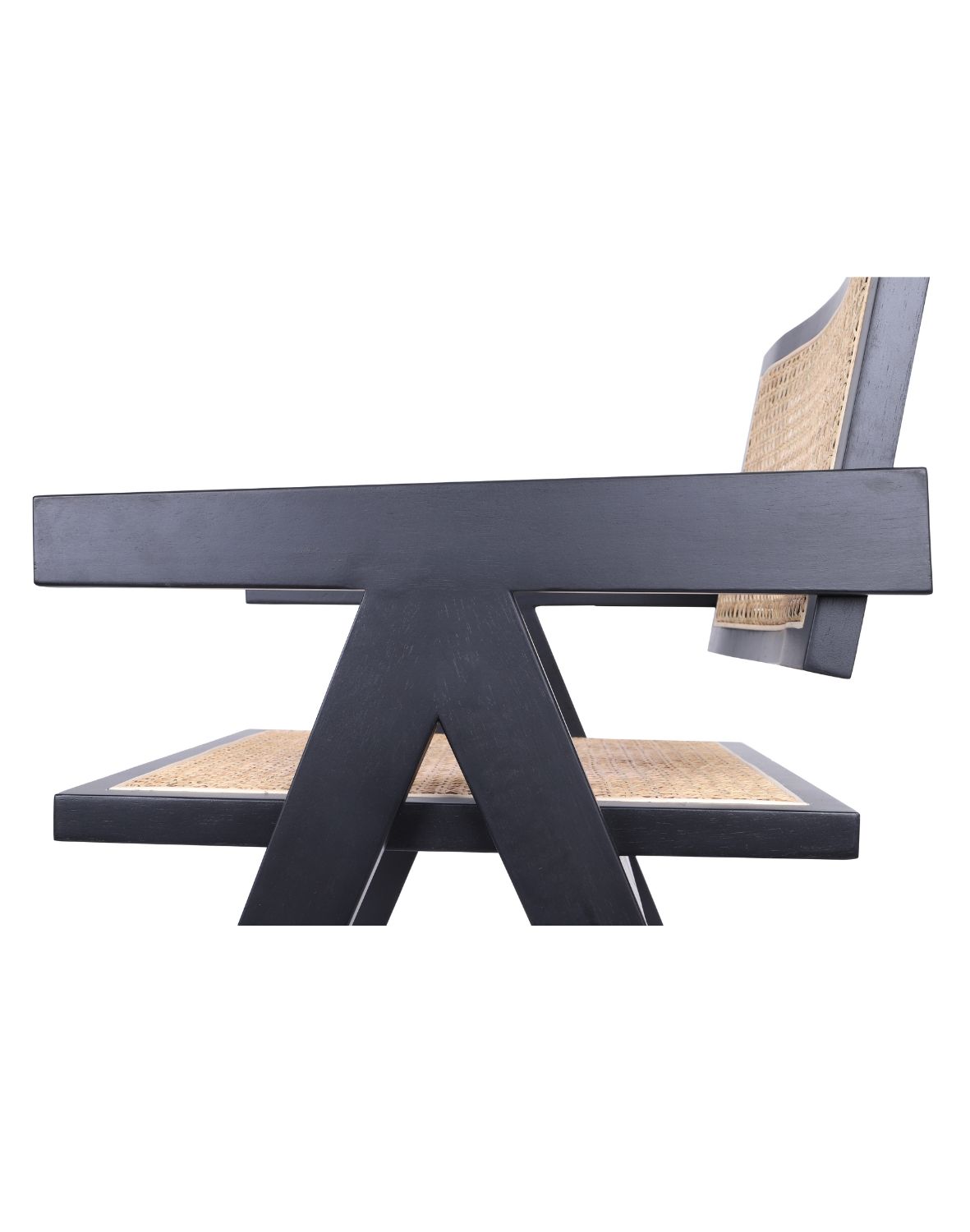 krzesło drewniane stella dark z plecionką wiedeńską, rattan