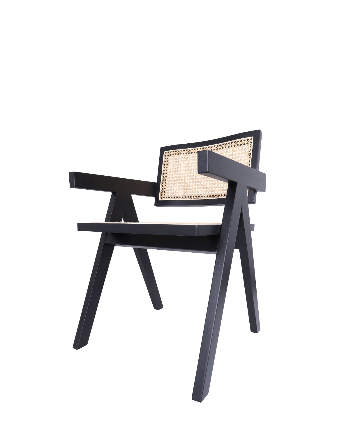 krzesło drewniane stella dark z plecionką wiedeńską, rattan