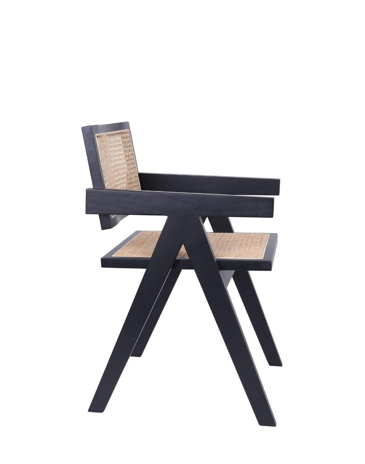 krzesło drewniane stella dark z plecionką wiedeńską, rattan