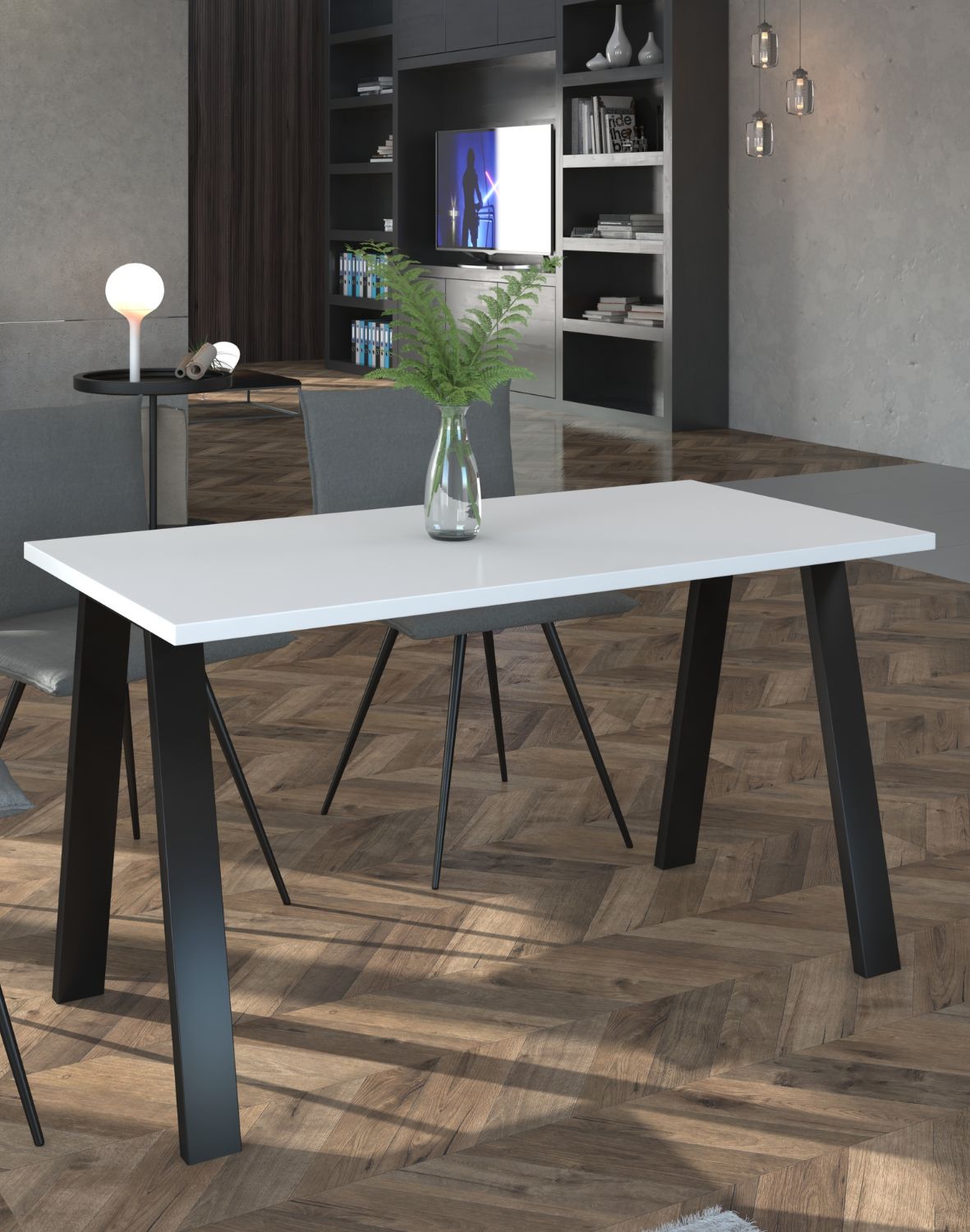 stol kleo 138 67 bialy