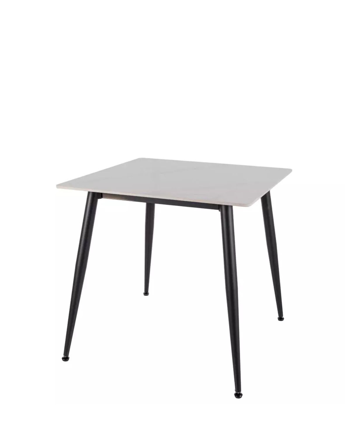 Čtvercový stůl Rion 80 – bílý lesk – moderní stůl do kuchyně a jídelny