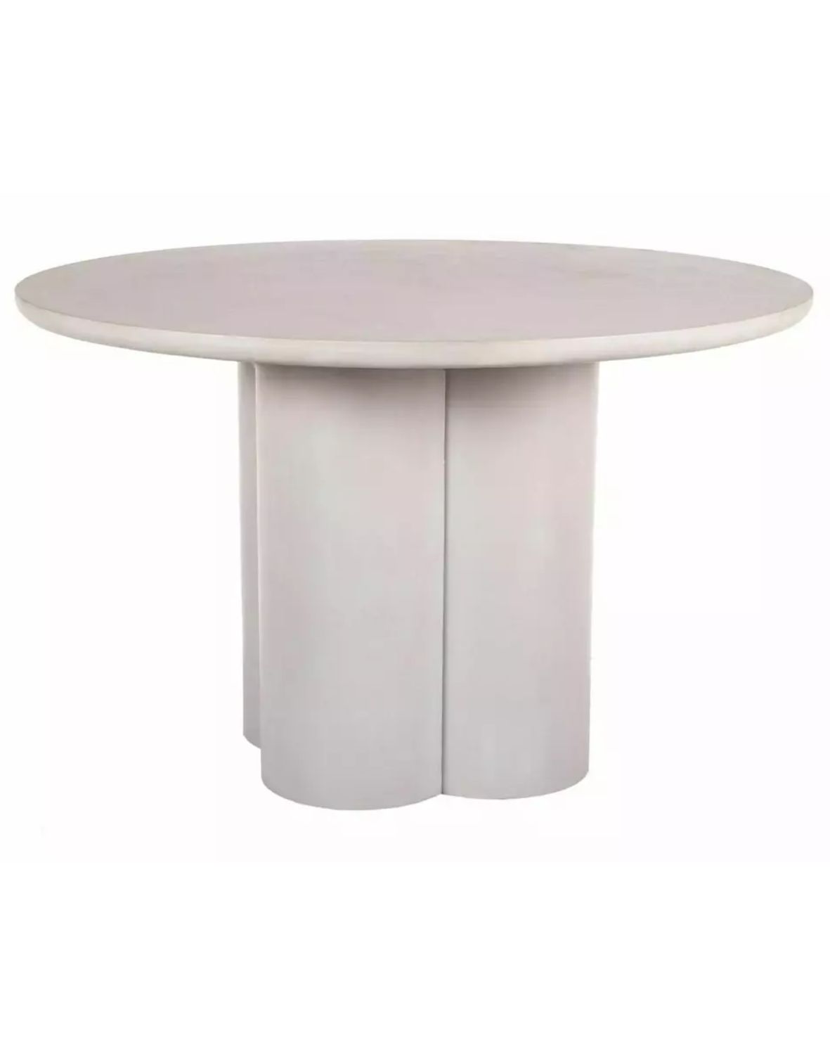 Stół okrągły do jadalni Rosalia, szary, mikrocement 120 cm