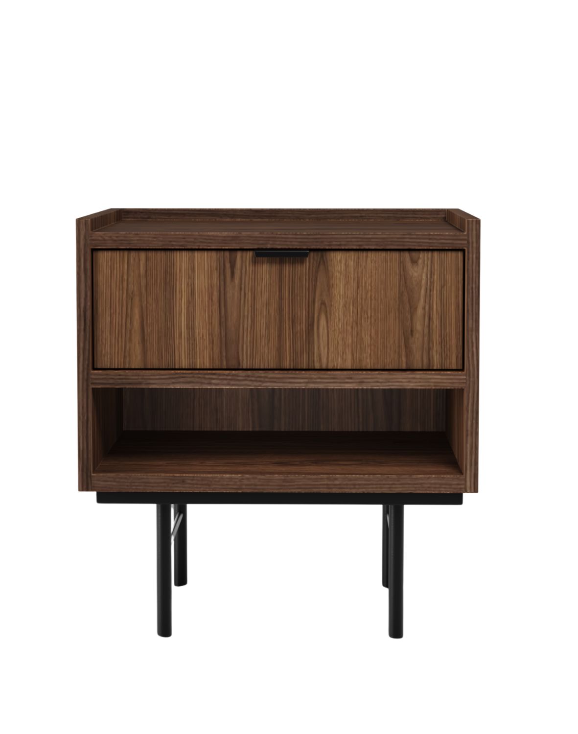Noční stolek Edison Brown Warmia Walnut