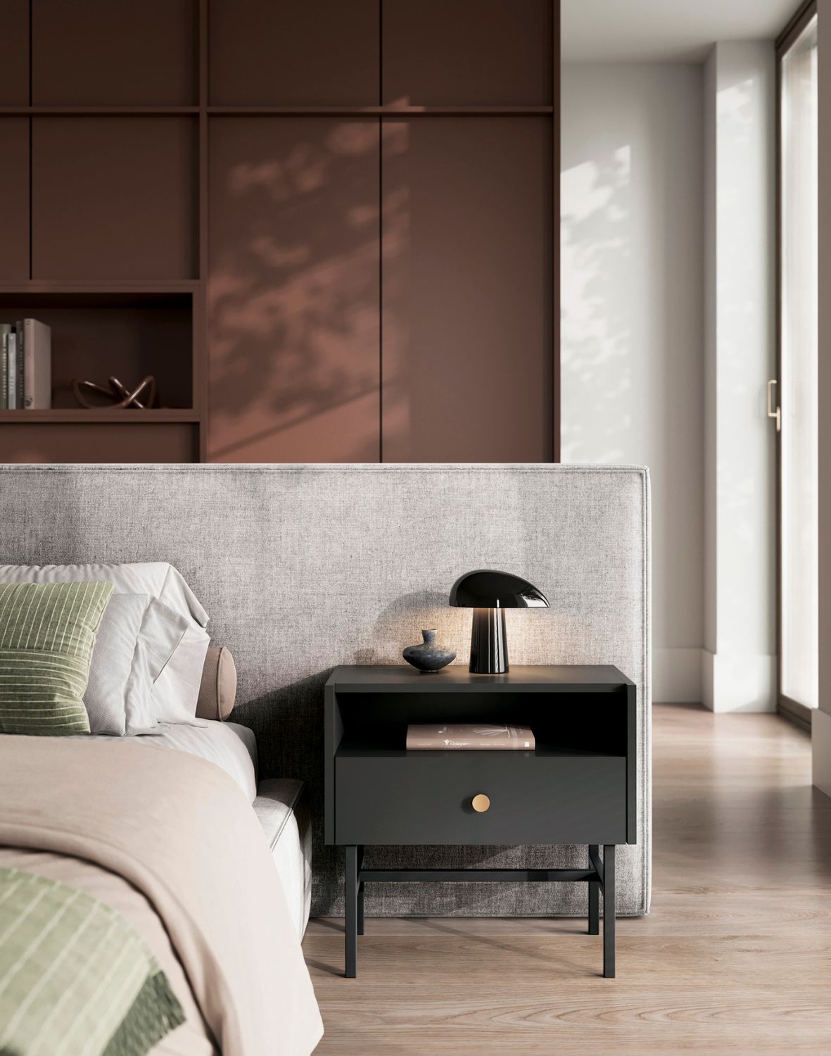 szafka nocna czarna diva