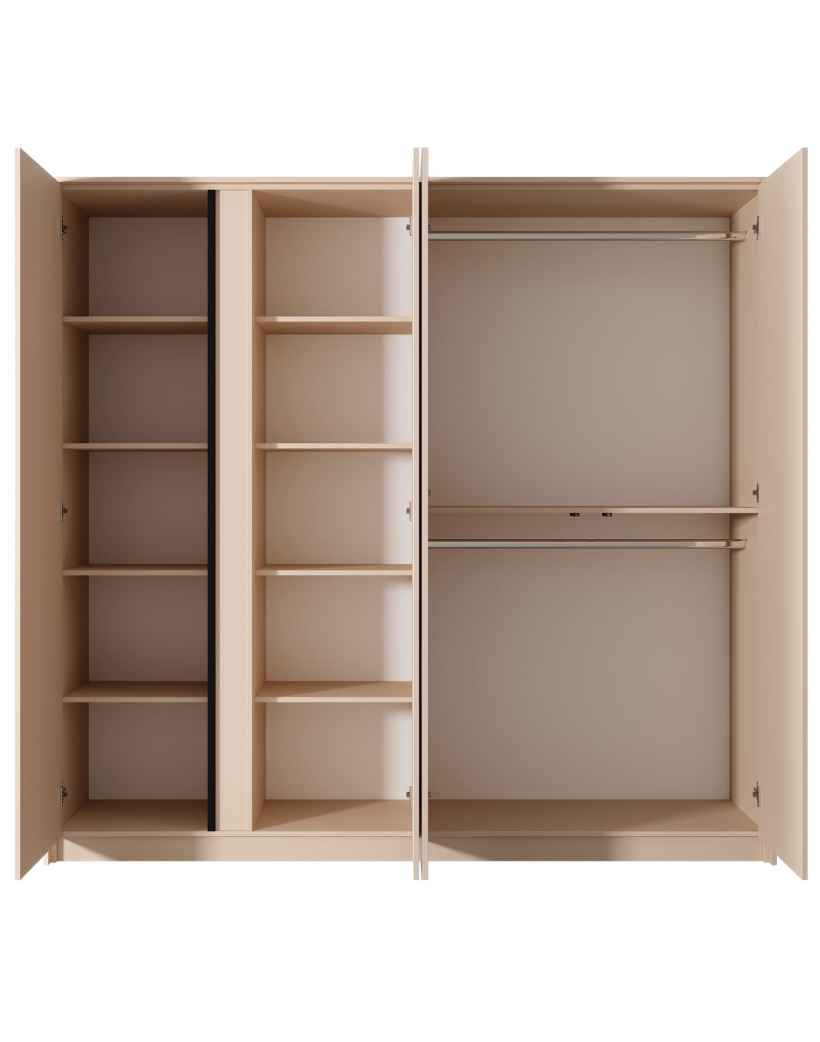 beżowa szafa do sypialni z lustrem i led dast i