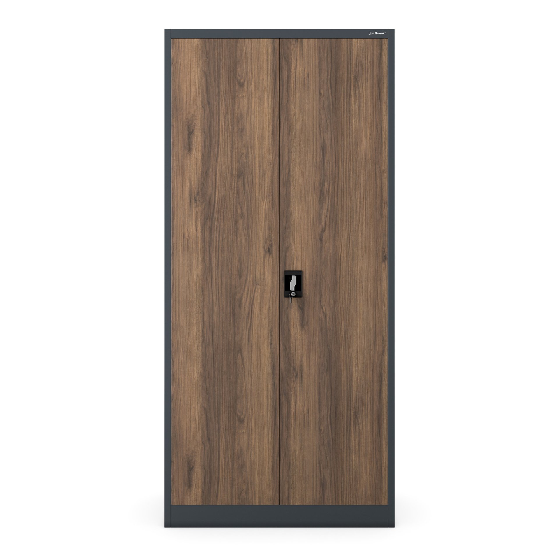 Szafa biurowa metalowa wysoka na dokumenty antracytowa/orzech, 900x1950x400 mm: JAN H Eco Design 18