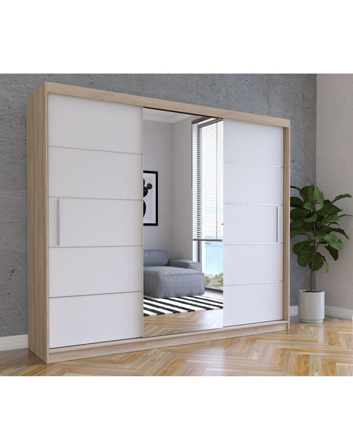 szafa przesuwna z lustrem alba