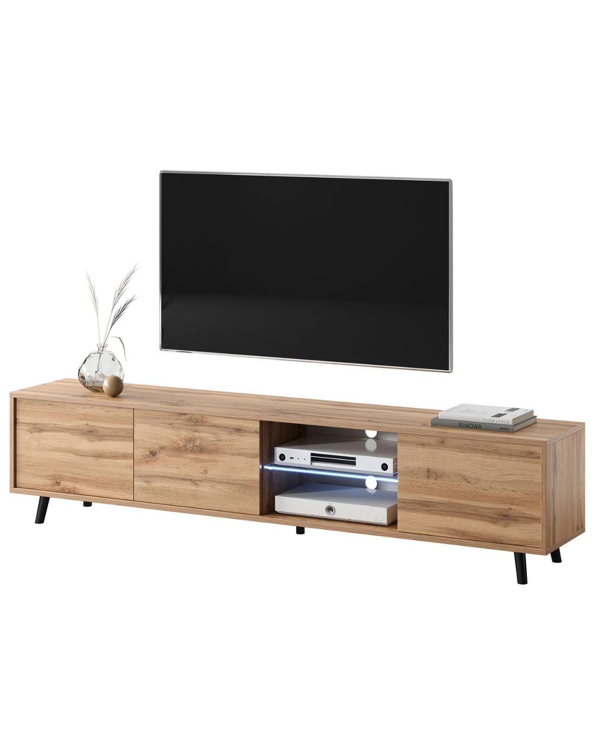 Szafka RTV Luna 02 LED Dąb Wotan 175 cm