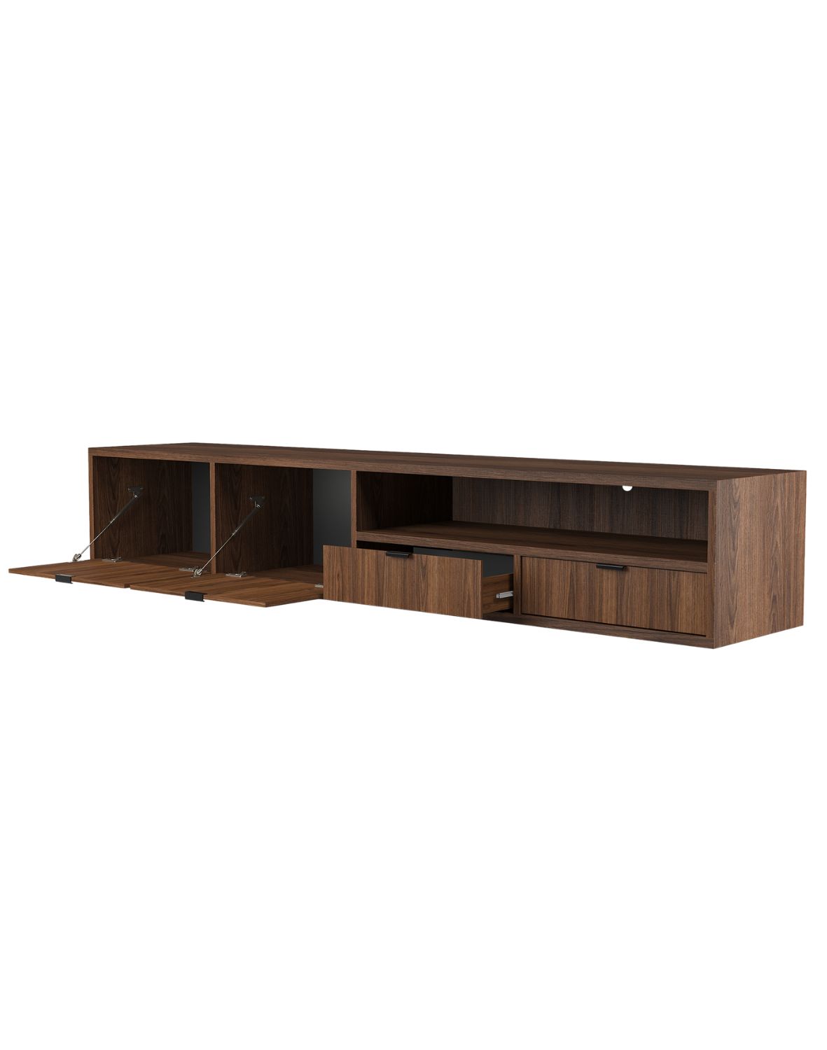 Szafka Wisząca RTV Edison Brown Warmia Walnut 200 cm