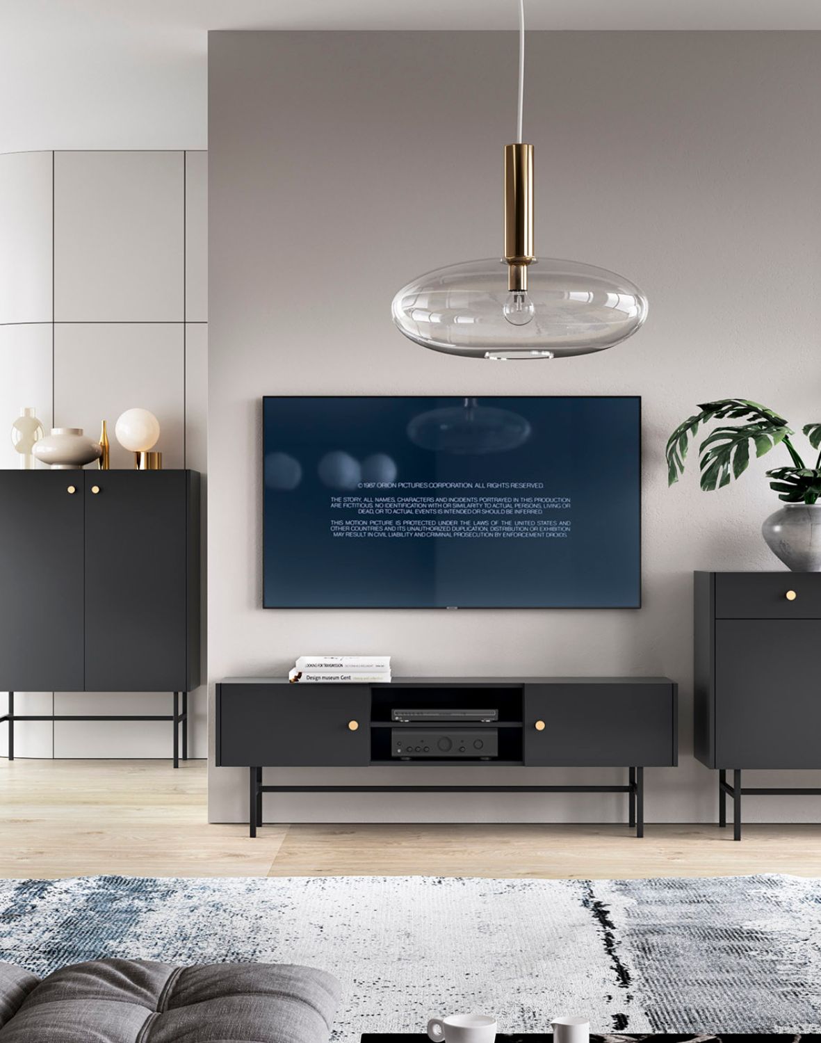 szafka rtv czarna diva