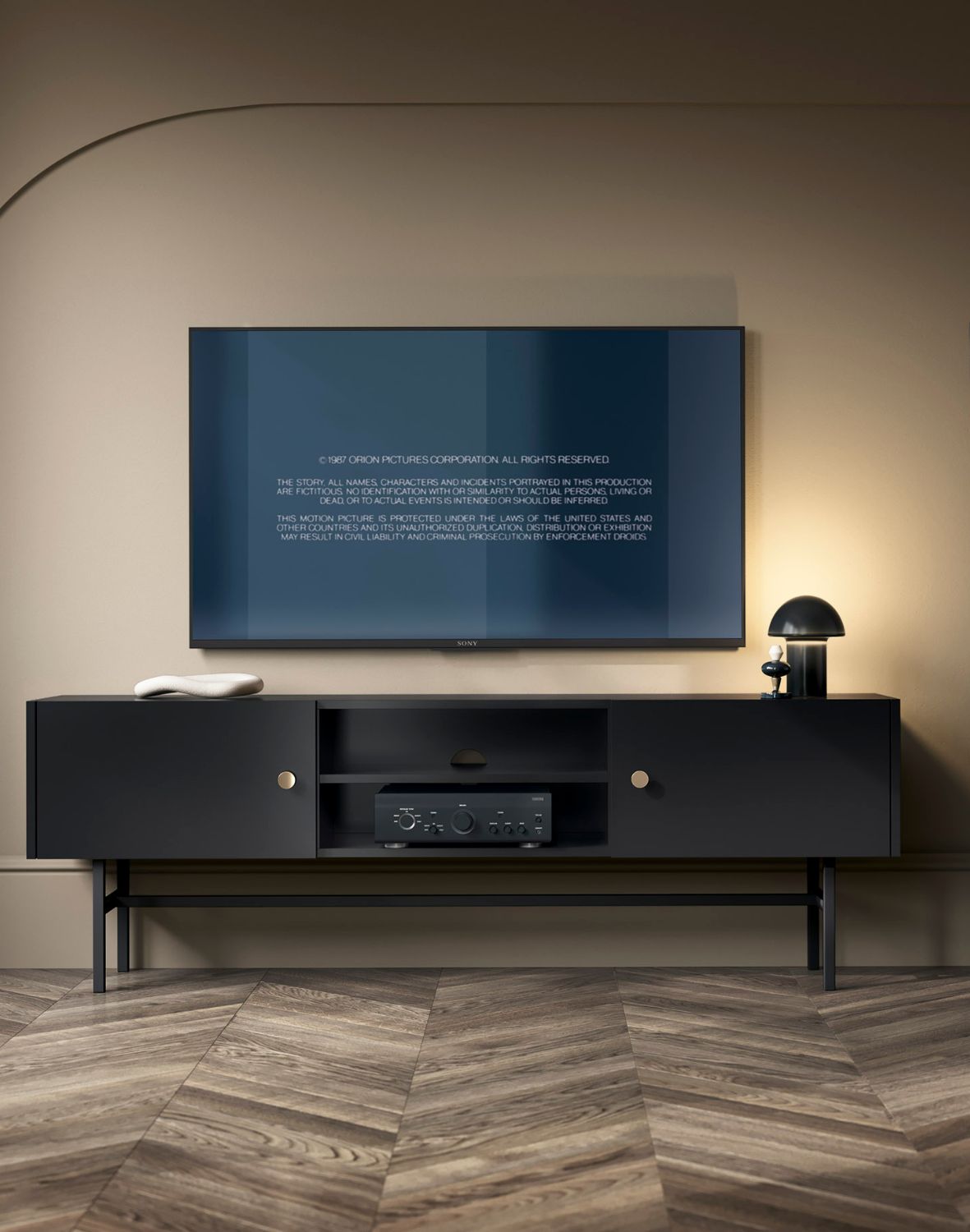 szafka rtv czarna diva