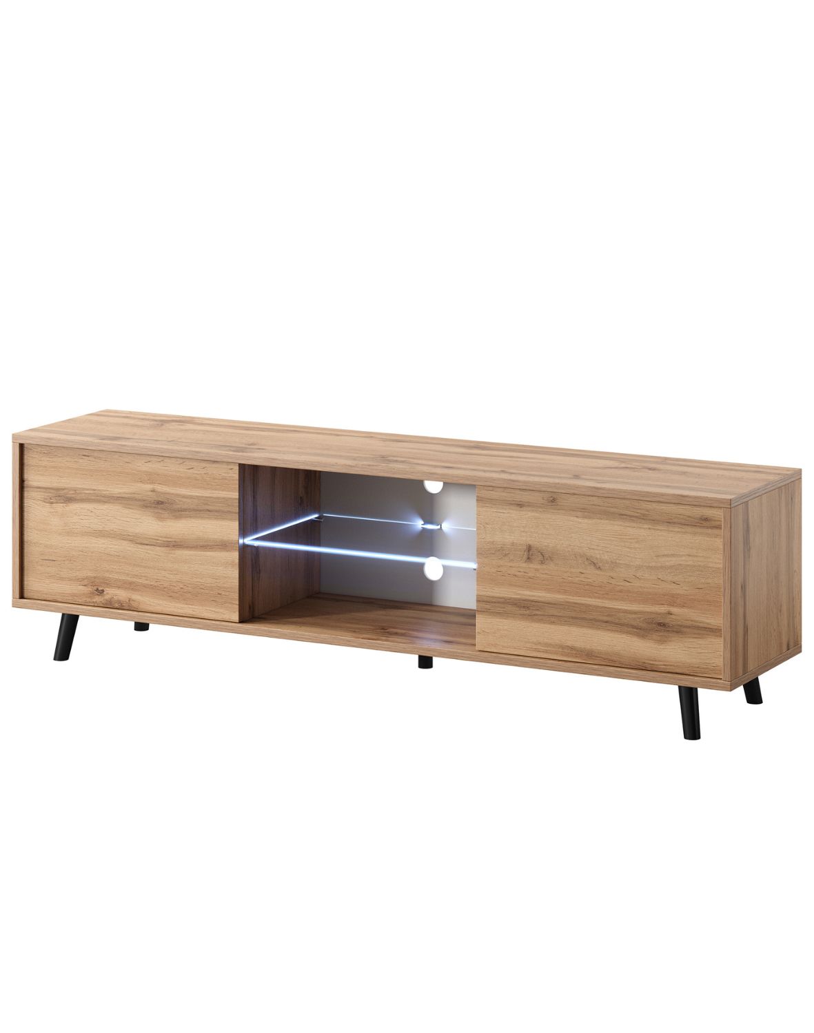 Szafka RTV Luna 01 LED Dąb Wotan 140 cm