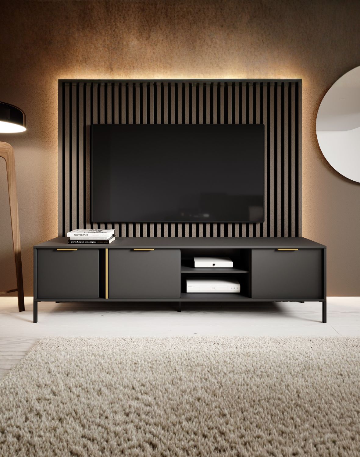 szeroka szafka rtv lars f antracytowa