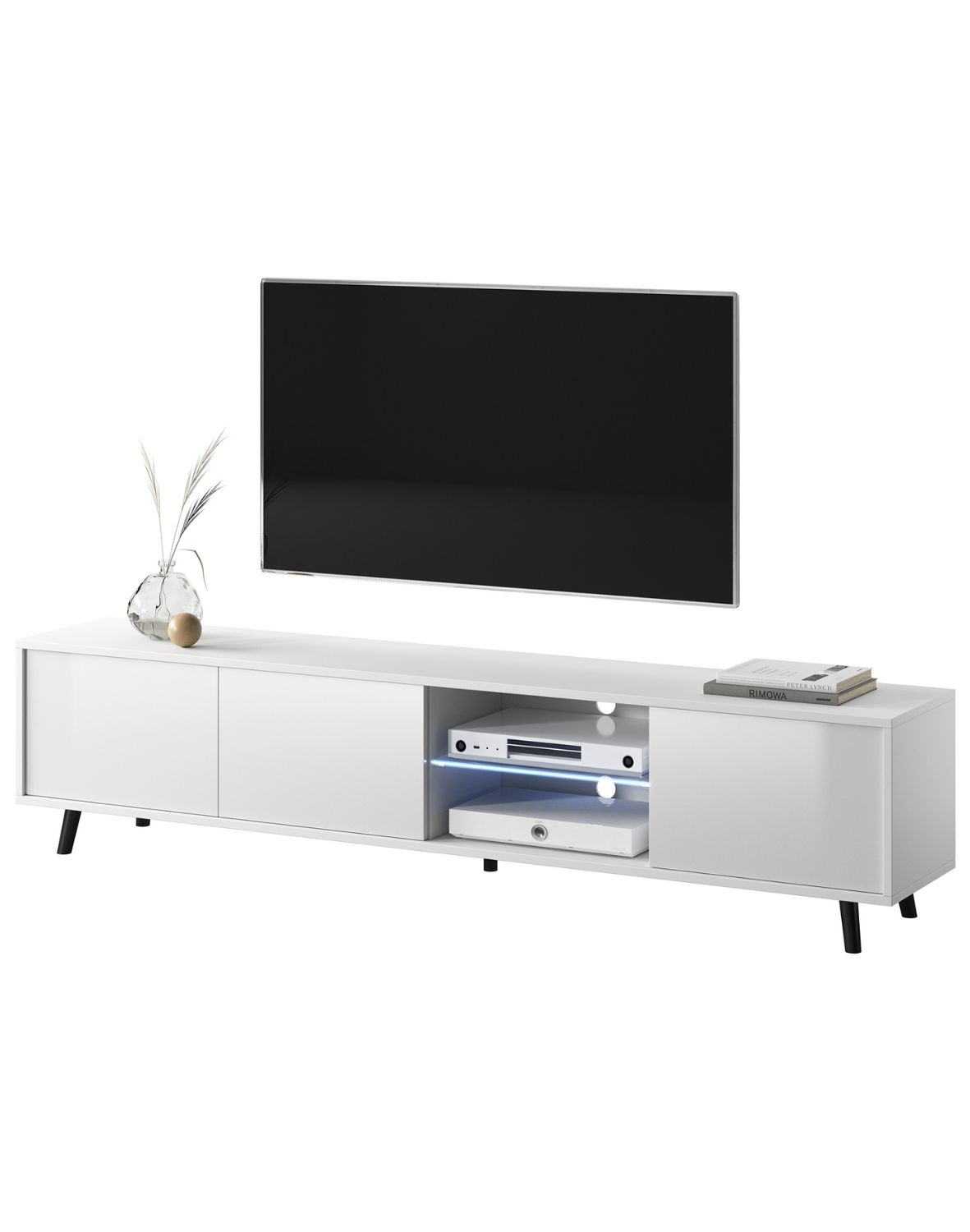 Szafka RTV Luna 02 LED Biała 175 cm