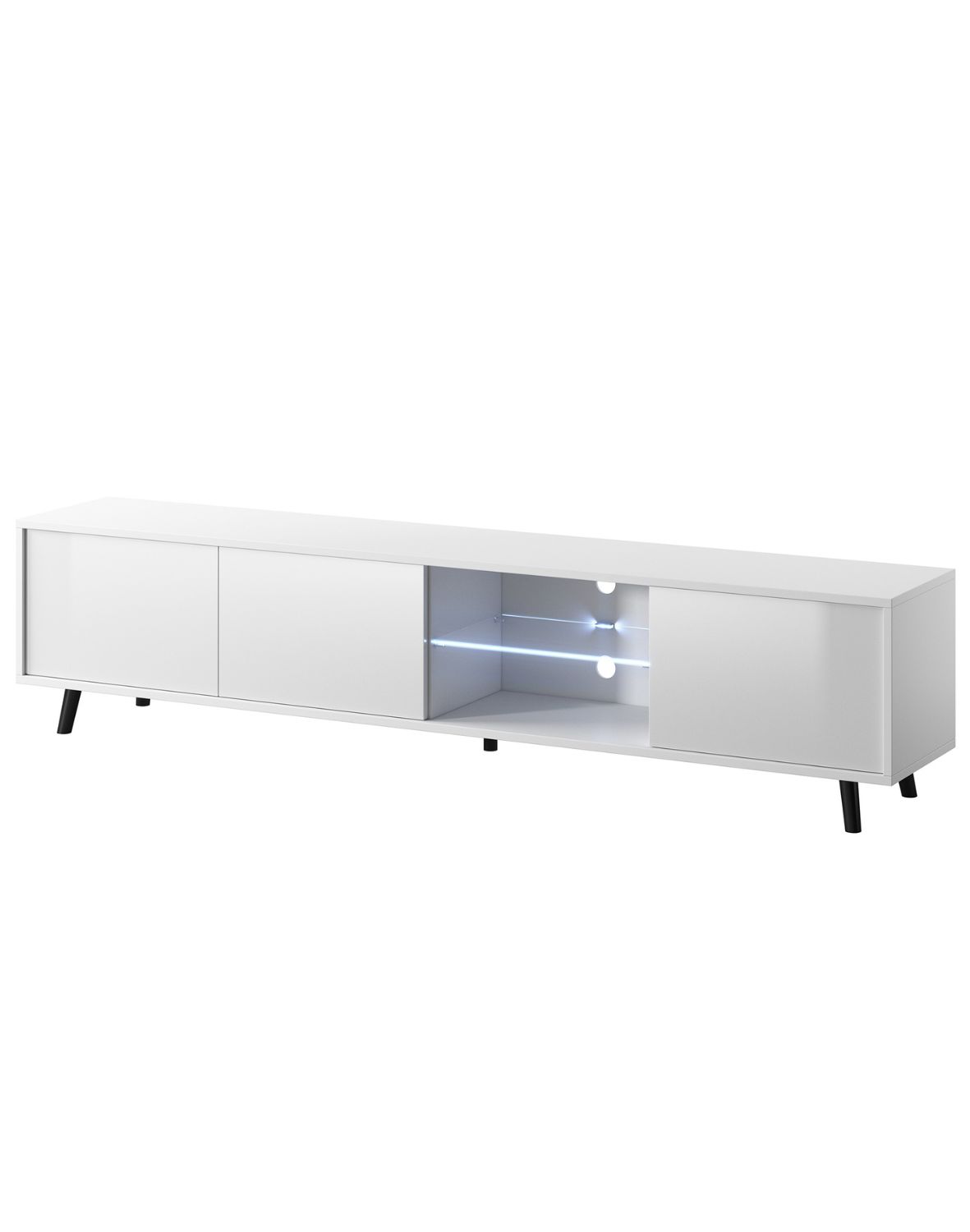 Szafka RTV Luna 02 LED Biała 175 cm