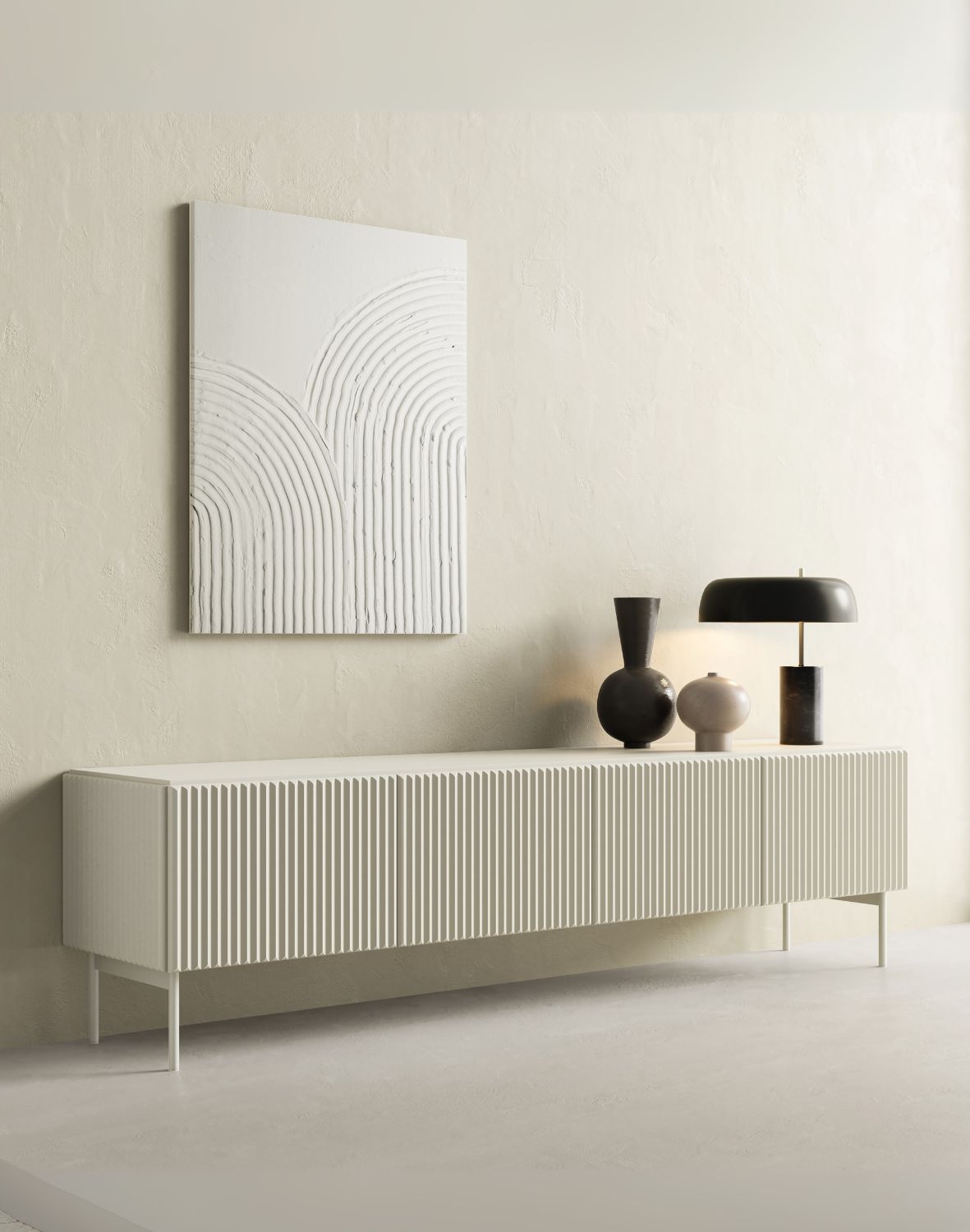 szeroka szafka rtv ryflowana kaszmirowa muti e