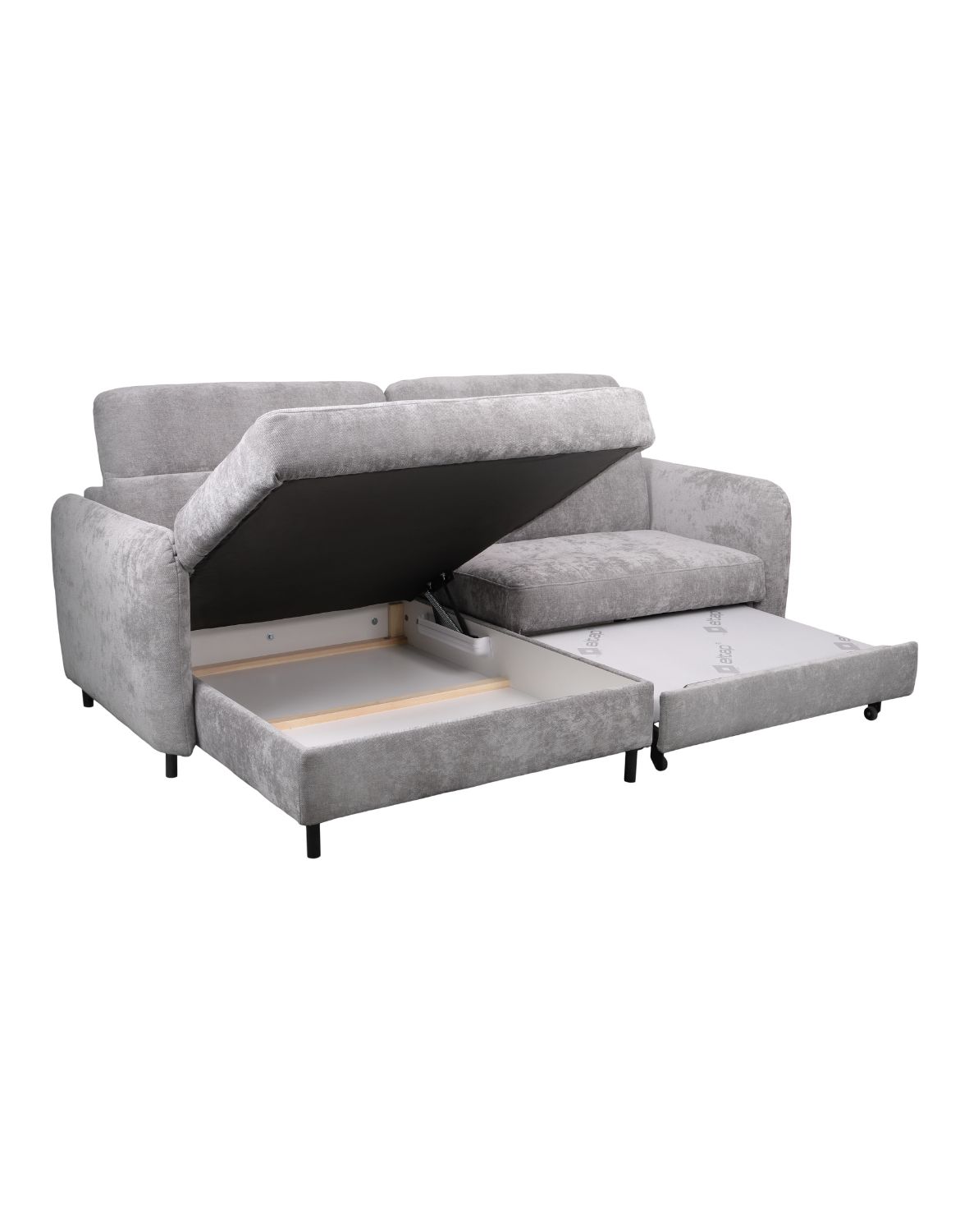 szary narożnik z funkcją spania gomsi