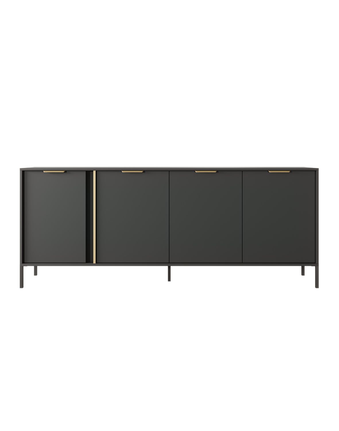 szeroka komoda czarna lars e