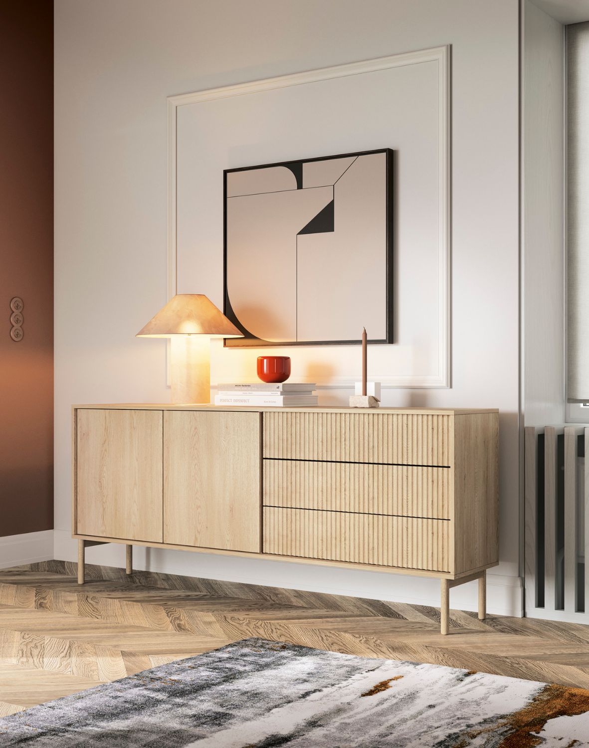 szeroka drewniana komoda tavo c