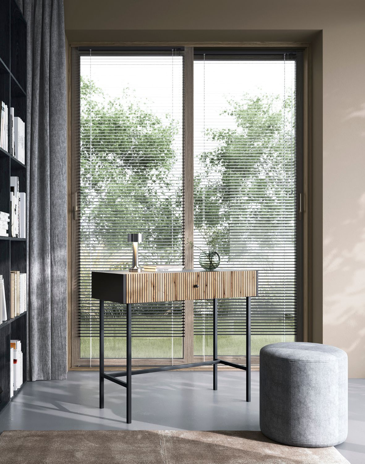 Toaletka Diva z lamelami i czarnym korpusem