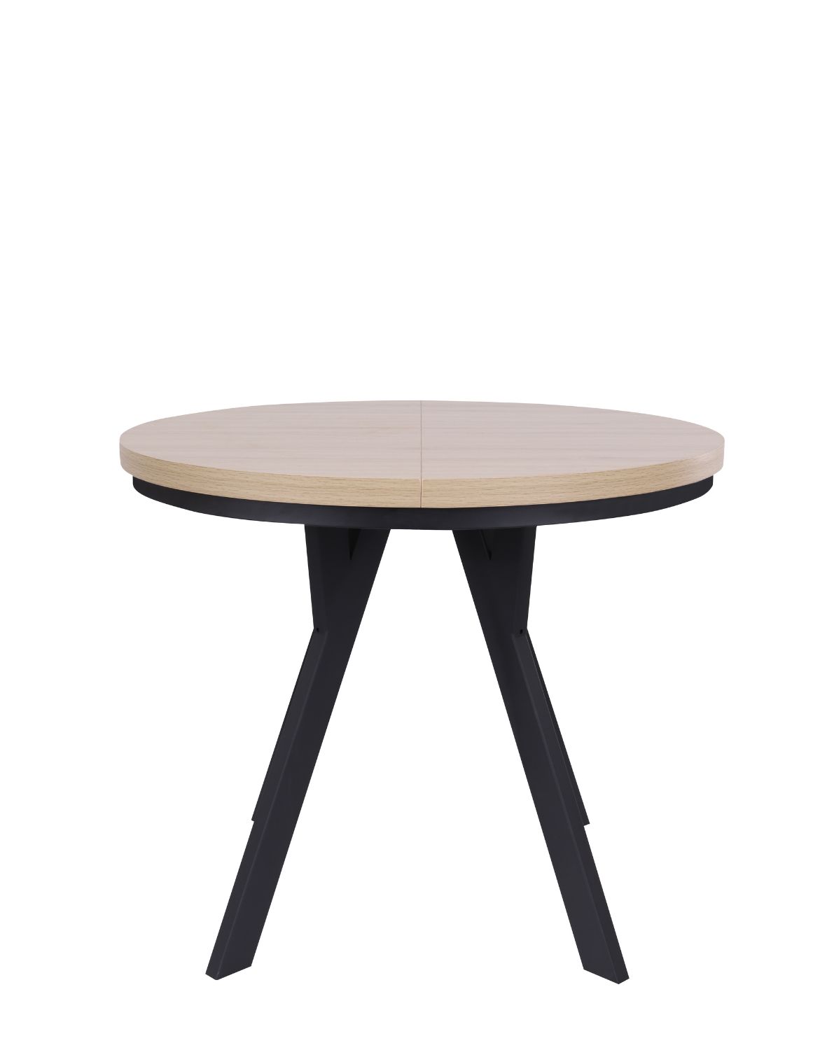 stół rozkładany do jadalni torino 90-190x75 cm, dąb naturalny z czarnymi nogami