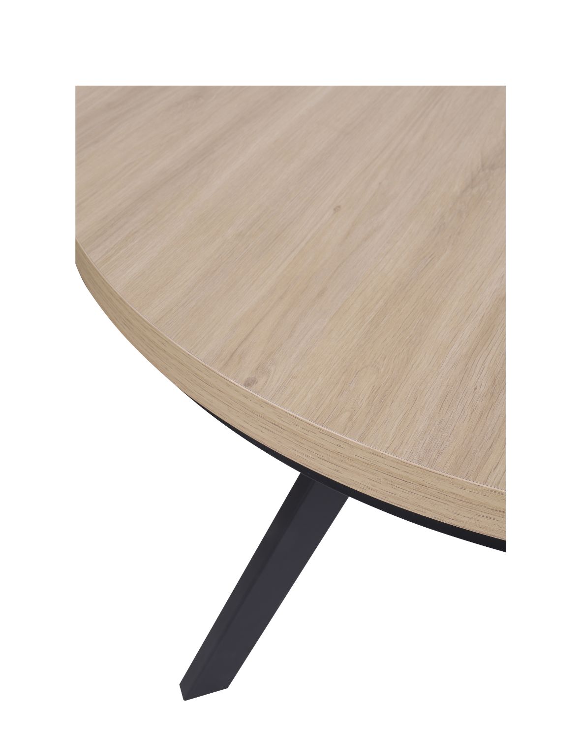 stół rozkładany do jadalni torino 90-190x75 cm, dąb naturalny z czarnymi nogami