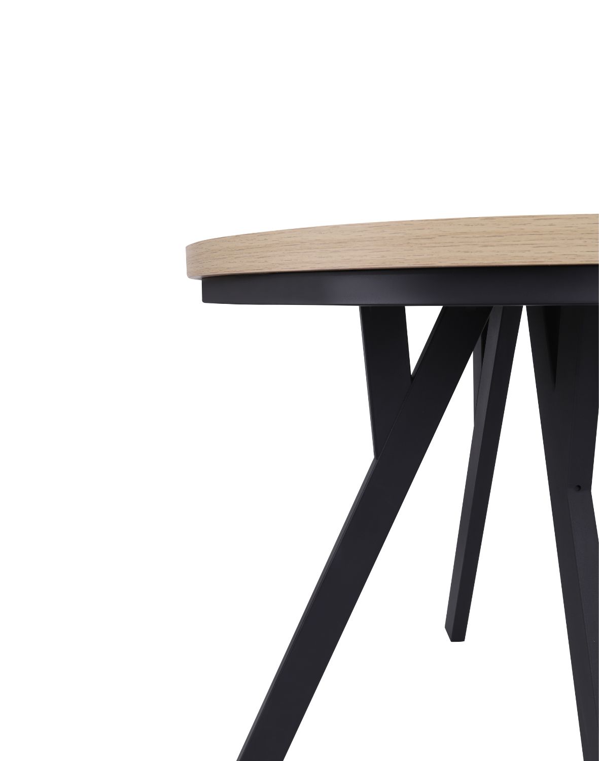 stół rozkładany do jadalni torino 90-190x75 cm, dąb naturalny z czarnymi nogami