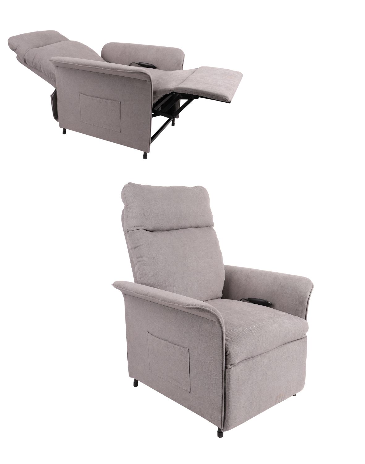 fotel torro z funkcją elektrycznego rozkładania (szary)