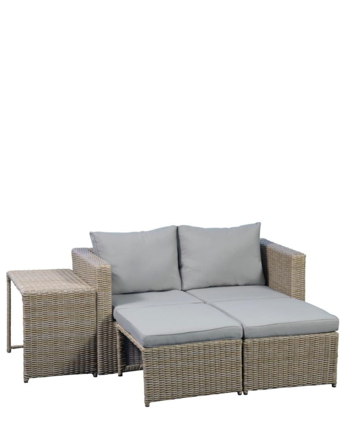 zestaw ogrodowy modułowy 5w1 - sofa, 2 fotele i pufy (80150000)