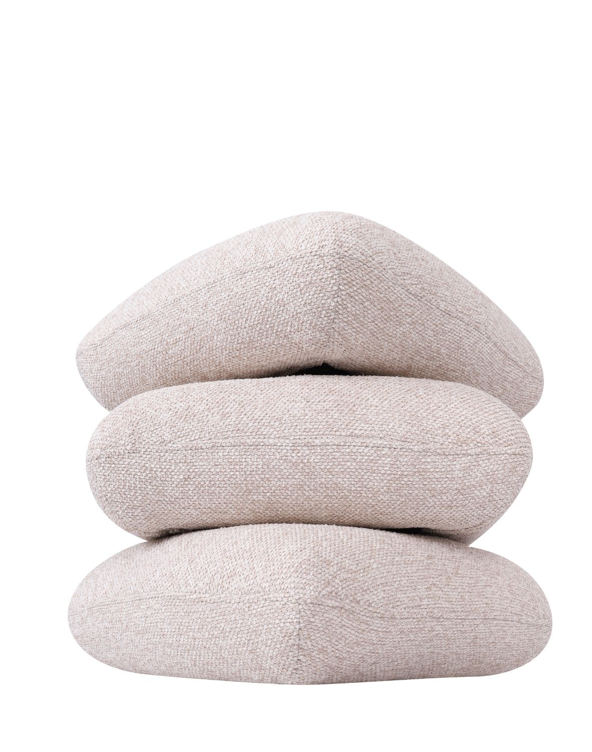 nowoczesna pufa obrotowa vario do salonu, beżowa