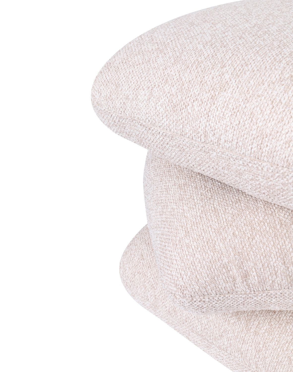 nowoczesna pufa obrotowa vario do salonu, beżowa