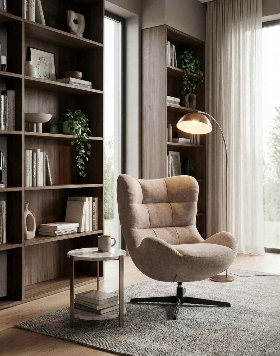 fotel obrotowy velo, ciemnobeżowy (fs77)