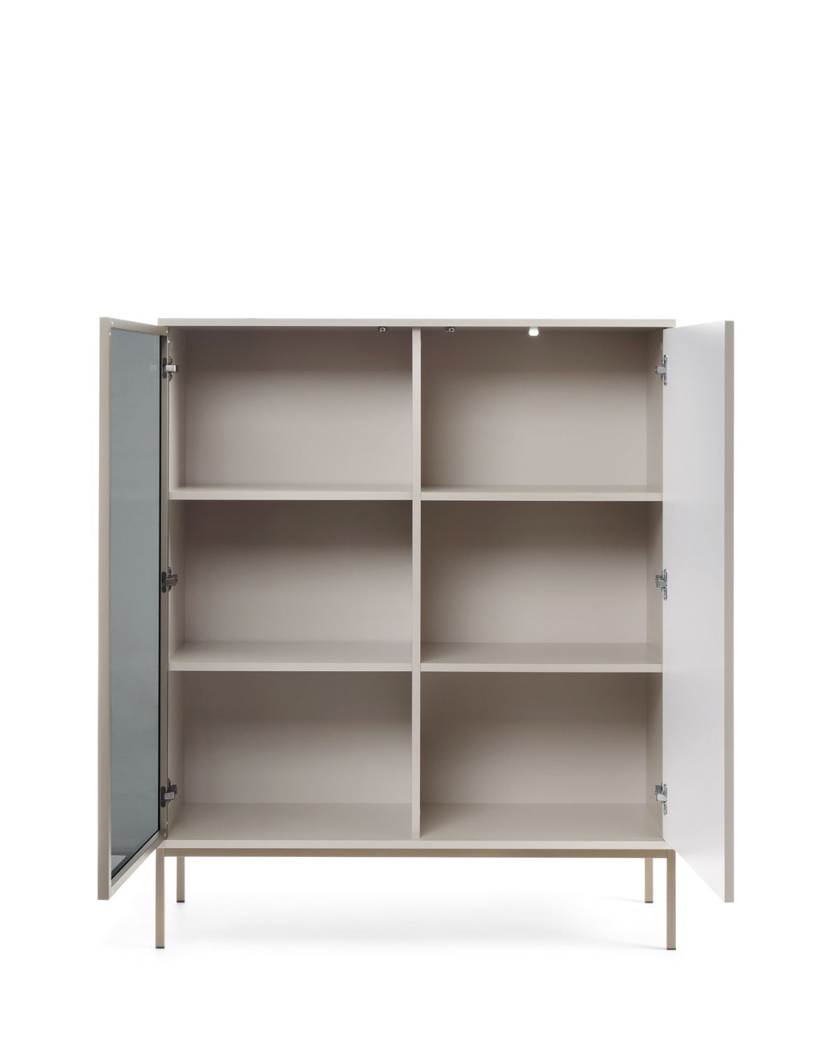 witryna dwudrzwiowa sento (wt104) z oświetleniem led, kaszmir