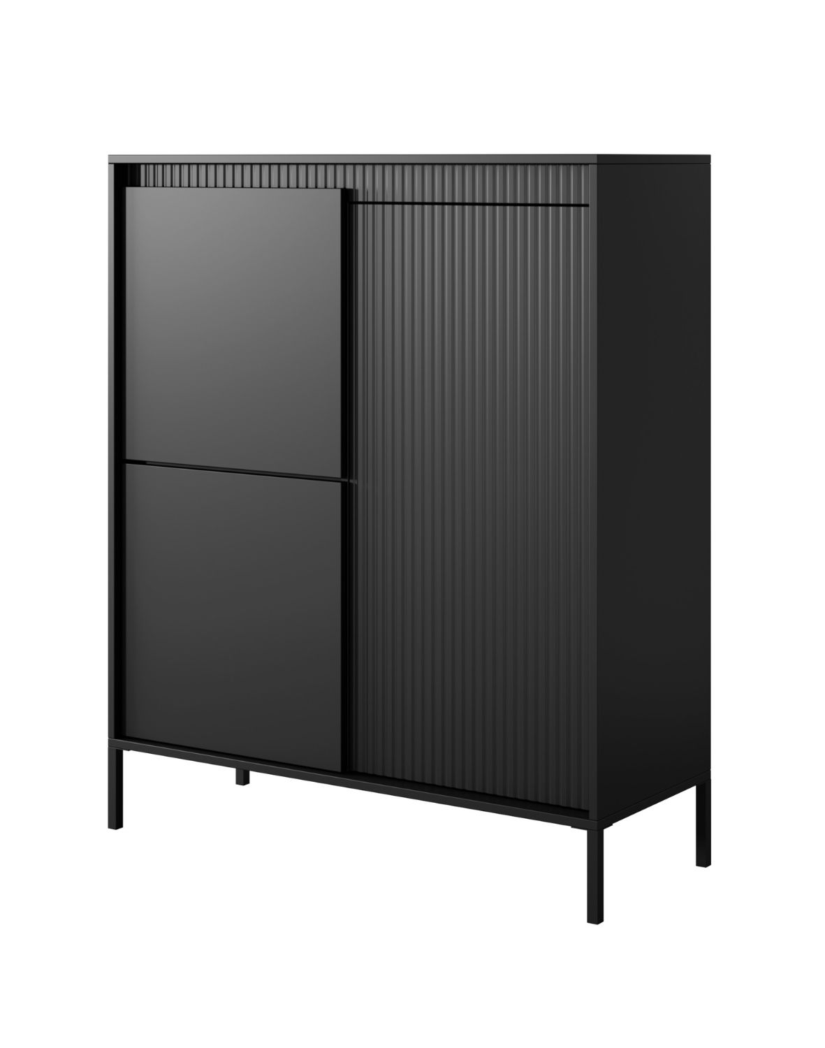 wysoka szafka czarna senso a