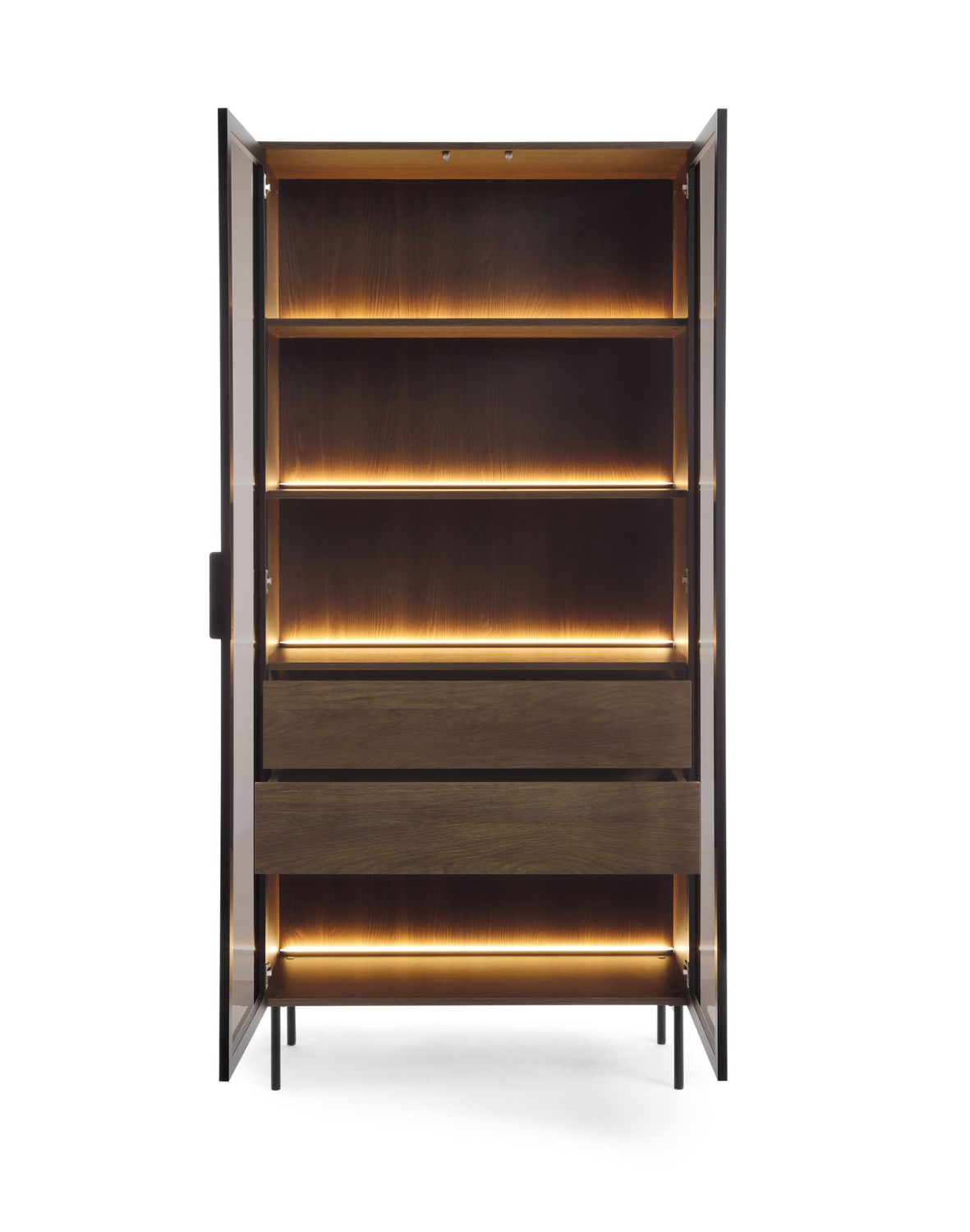 wysoka witryna lumi a dąb dunin z led