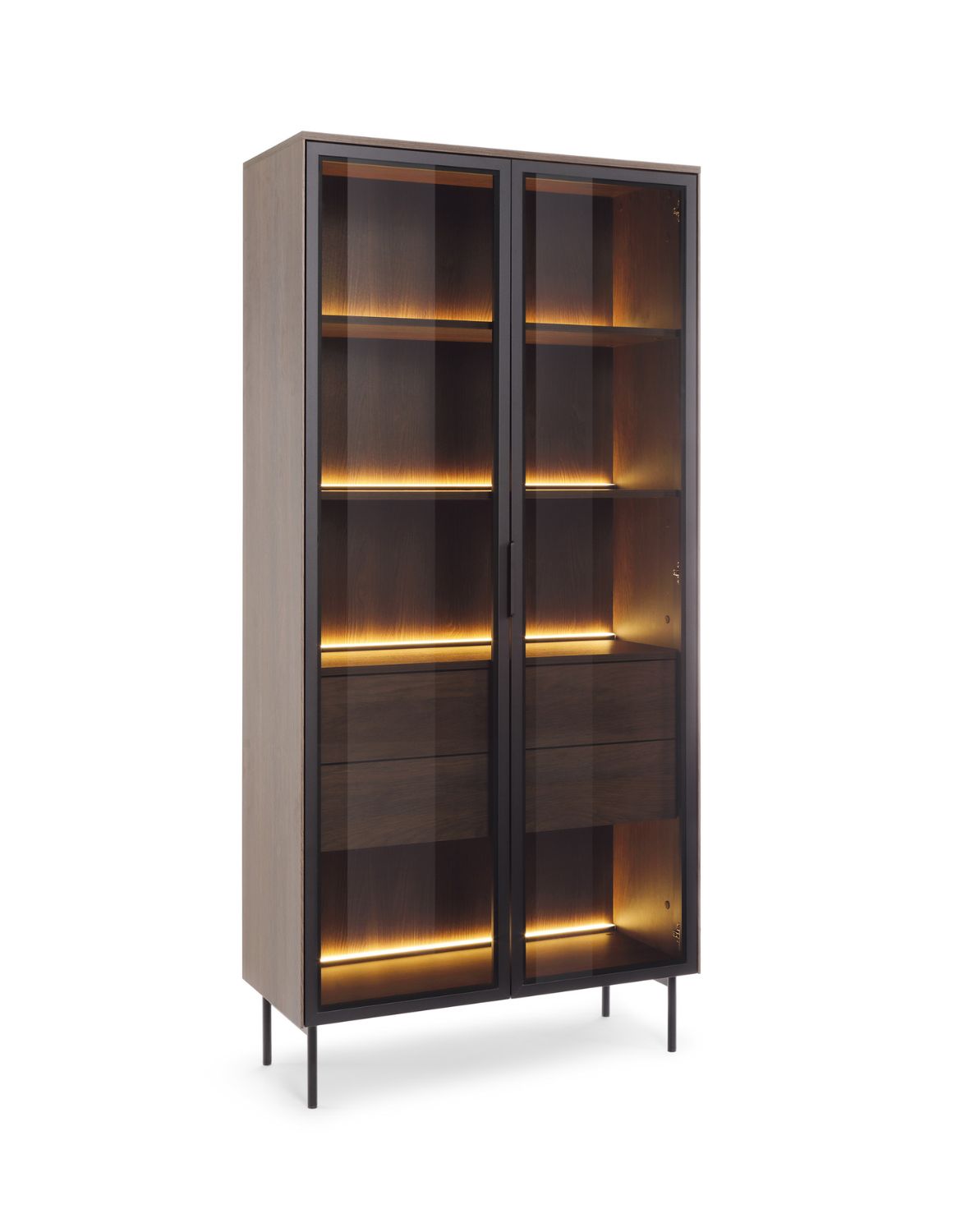 wysoka witryna lumi a dąb dunin z led