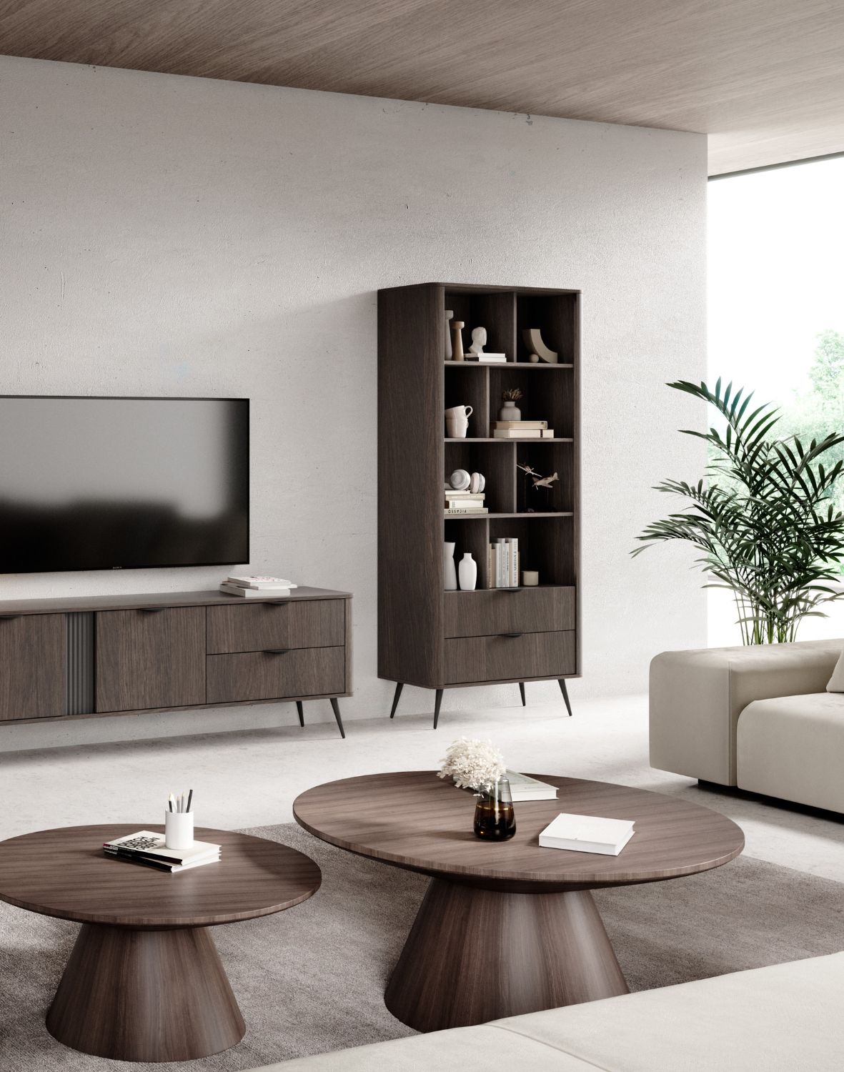 wysoki regał z szufladami veris a