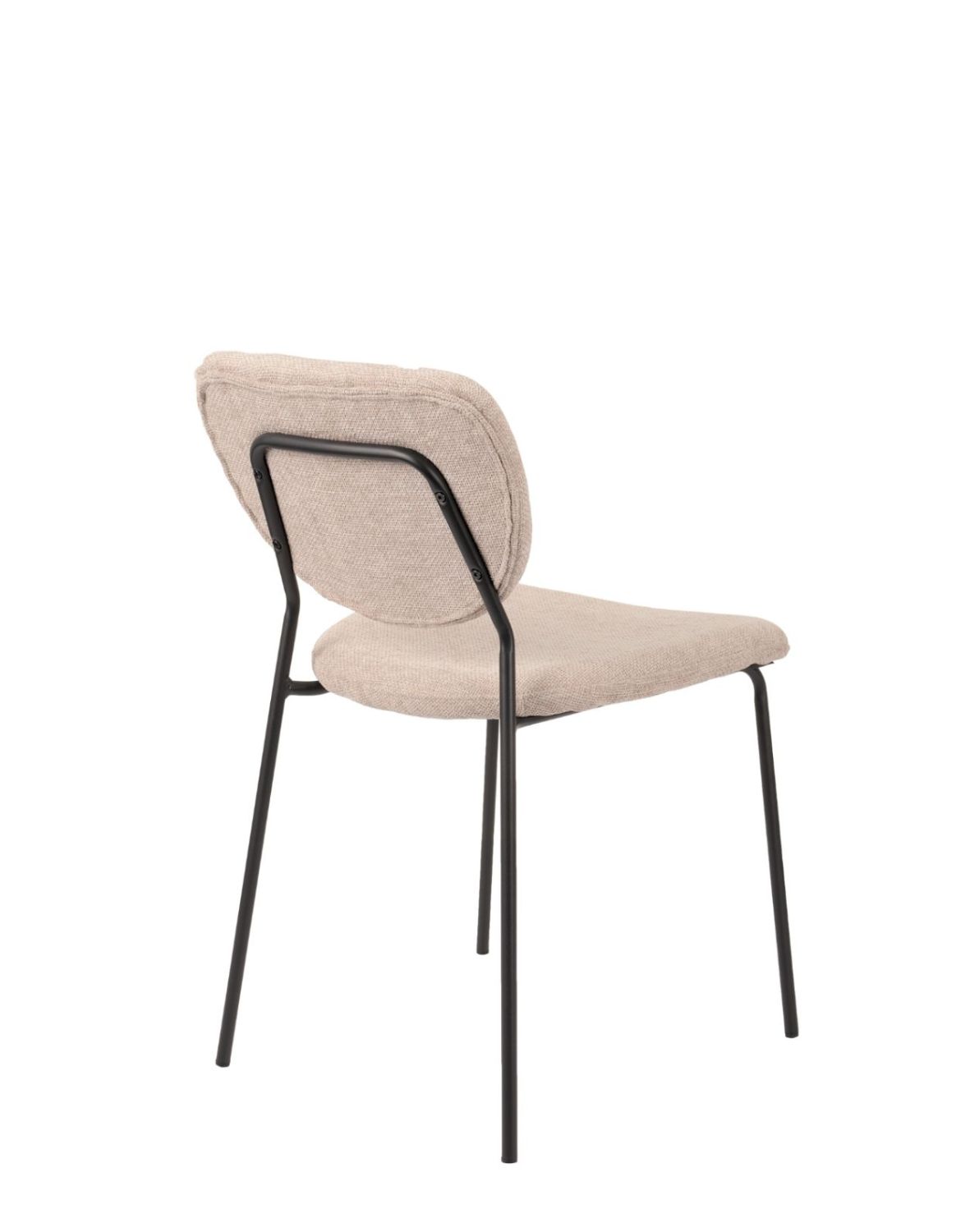 krzesło do jadalni yogi, nowoczesne, tapicerowane, beżowe