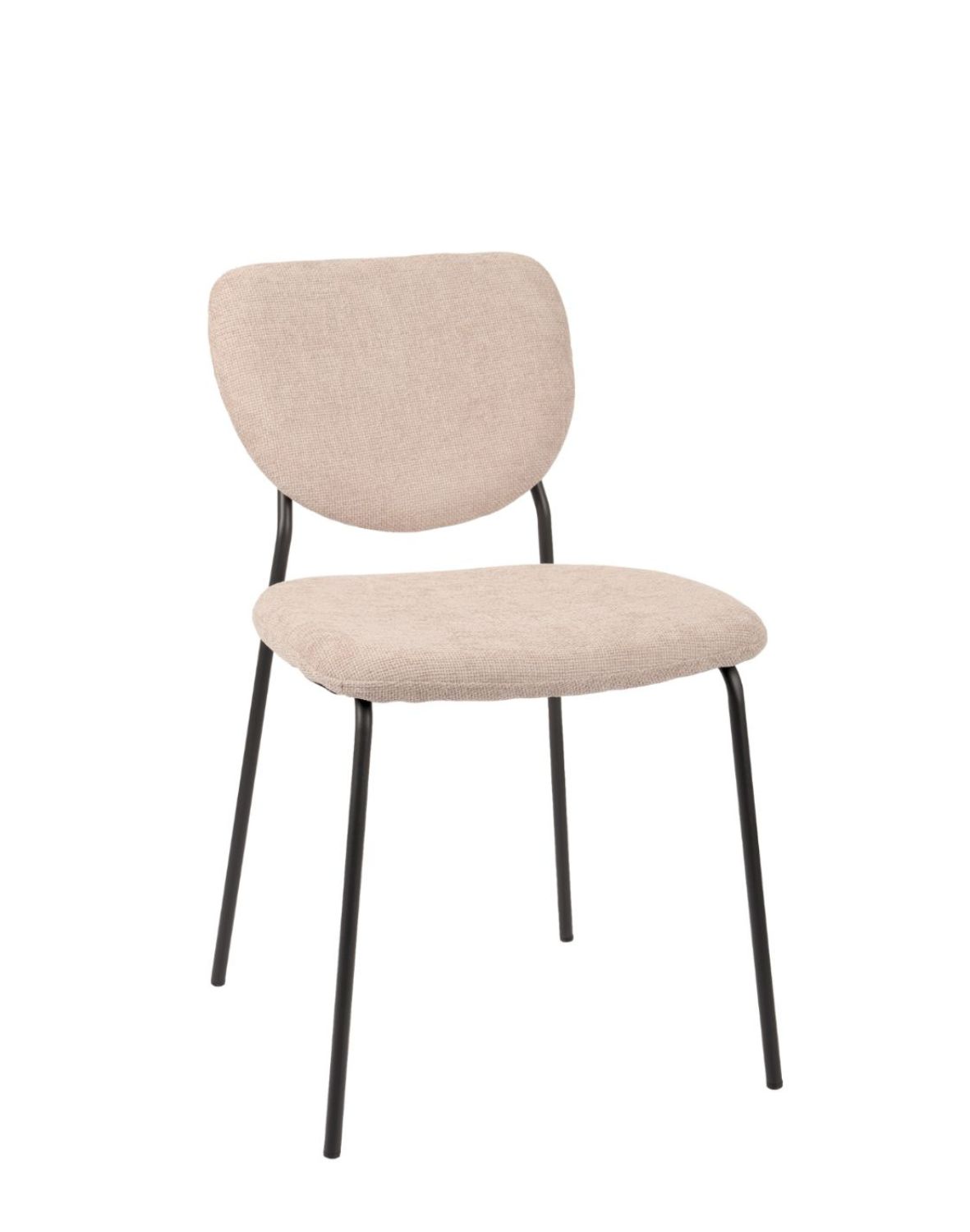 krzesło do jadalni yogi, nowoczesne, tapicerowane, beżowe