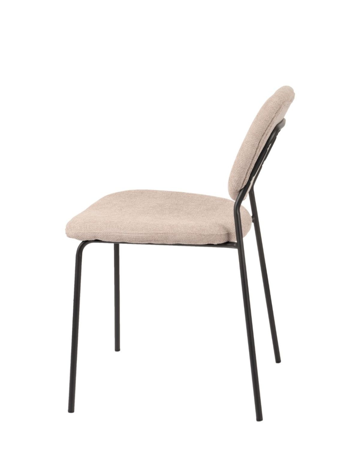 krzesło do jadalni yogi, nowoczesne, tapicerowane, beżowe