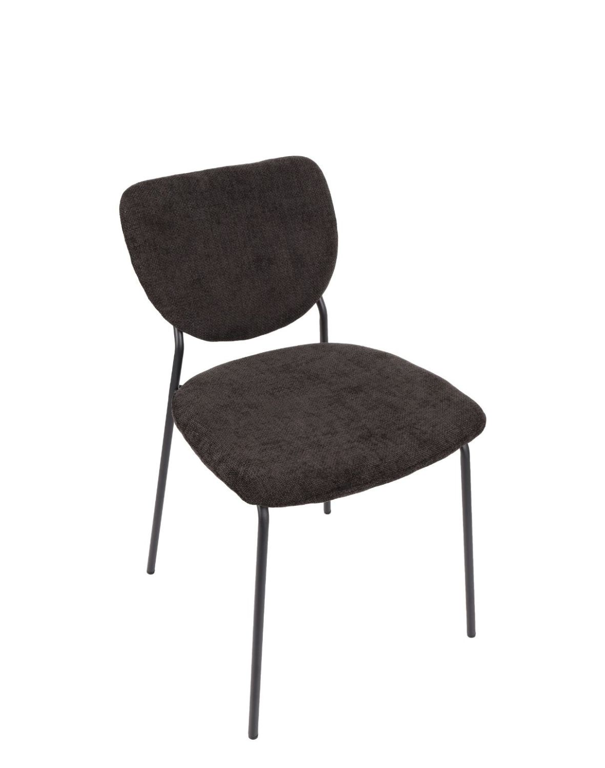 krzesło do jadalni yogi, nowoczesne, tapicerowane, czarne