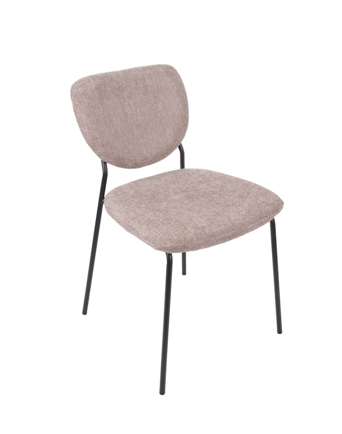 krzesło do jadalni yogi, nowoczesne, tapicerowane, szare